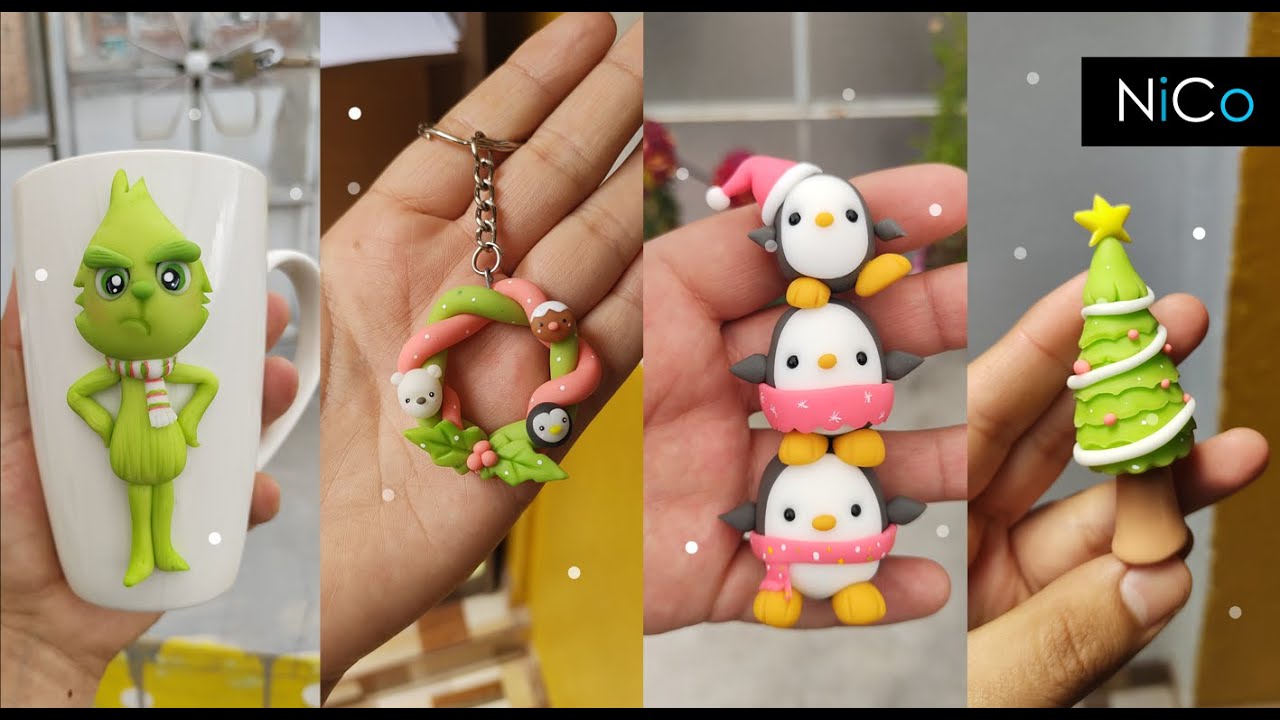 Haz tus propios Adornos navideños en porcelana fría | Decoración NAVIDAD