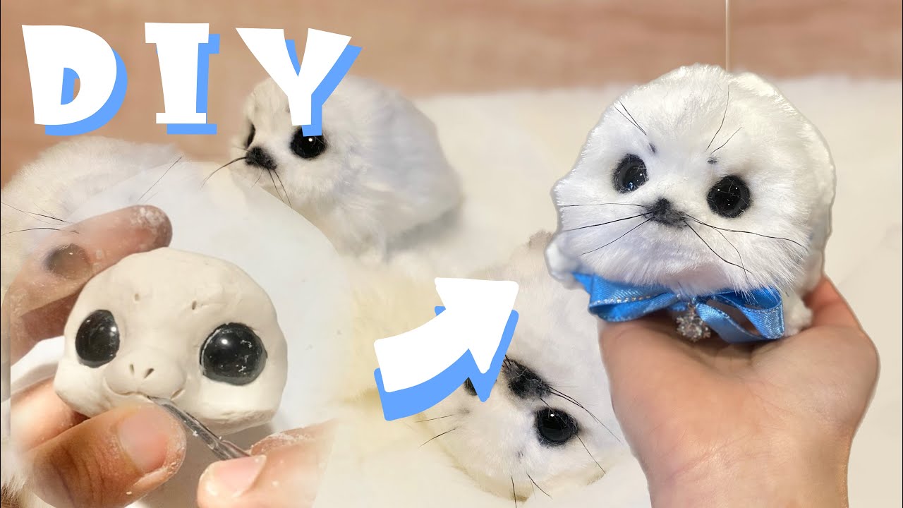 【DIY】手のひらサイズのアザラシ作ってみた🦭I made a little seal🦭