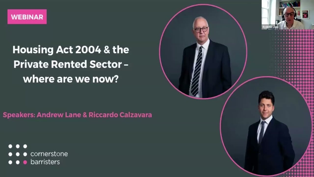 Housing Act 2004 and the Private Rented Sector - Where are we now? | Cornerstone Barristers