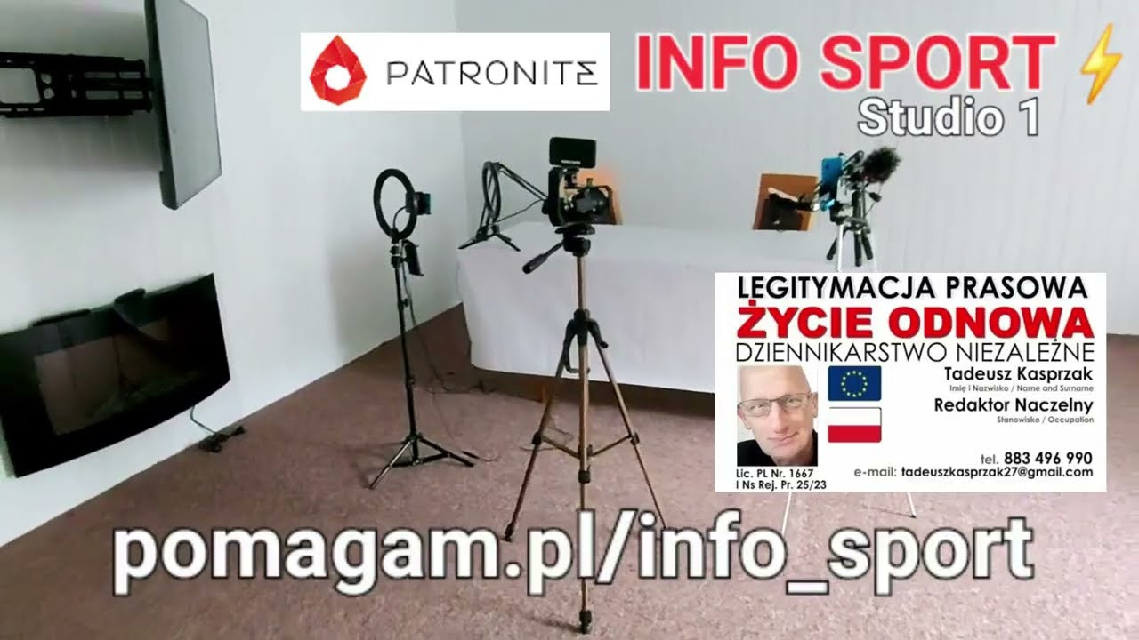 ZA KULISAMI 👀 INFO SPORT⚡️NOWE STUDIO⚡️Tadeusz Kasprzak Redaktor Naczelny INFO SPORT⚡️