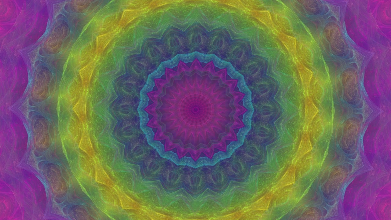 8Hr Fall Asleep Fast To this Hypnotic 4K Psychedelic Kaleidoscope Mandala for Meditation and Stress
