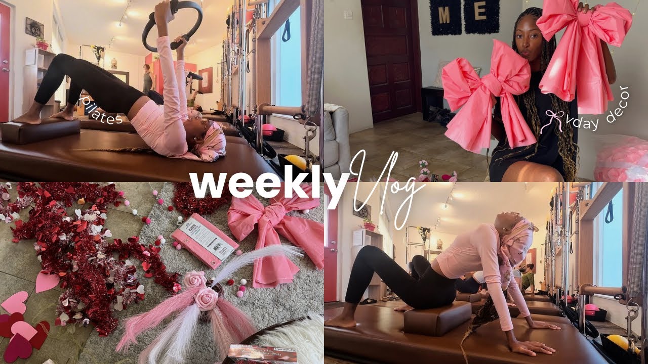 Mini Vlog: Pilates Workout, Doing My Hair & Decorating for Valentine’s Day | ShakirasWay