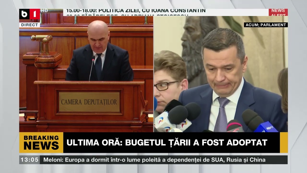 Mesajul Bolojan, după ce a fost adoptat bugetul pe 2026:ÎMI E RUȘINE DE RUȘINEA PSD_B1TV_20 mar.2026