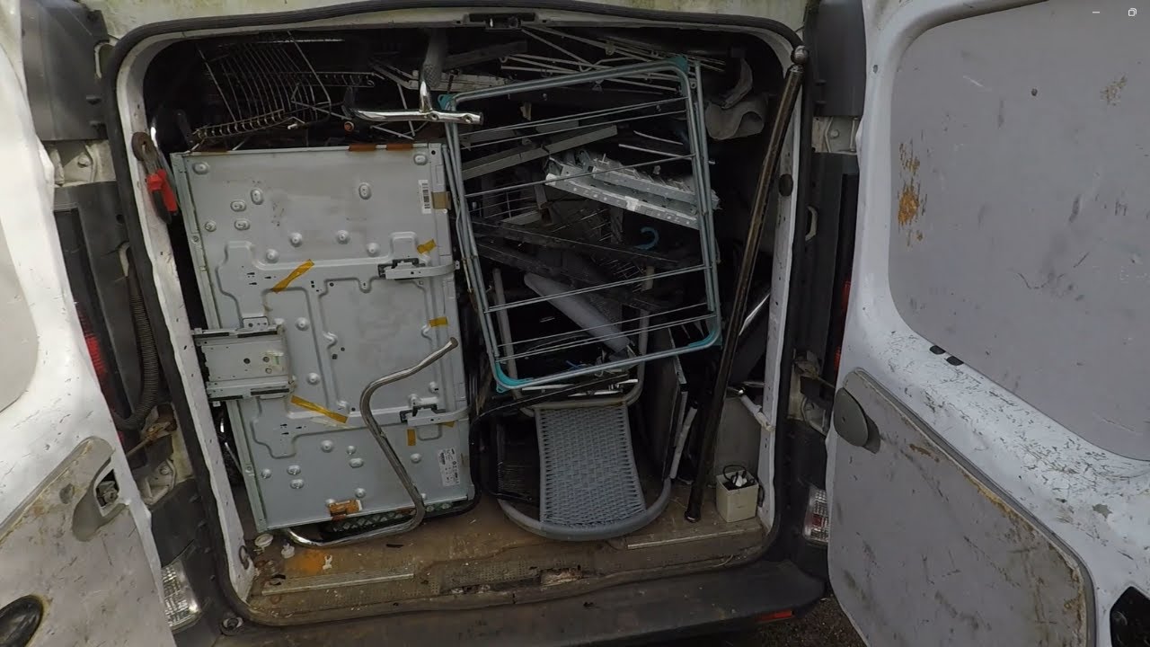 Street Scrapping, Recycling Scrap Metal and loading the van