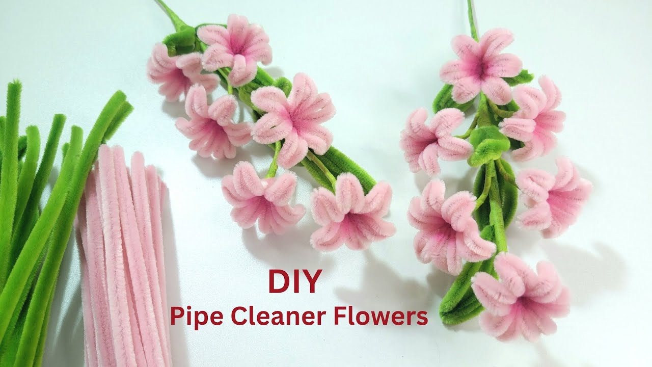 DIY Tutorial Flowers ! Pipe Cleaner Easy to make Flowers | Handmade with Pink Pipe Cleaner Bouquet.