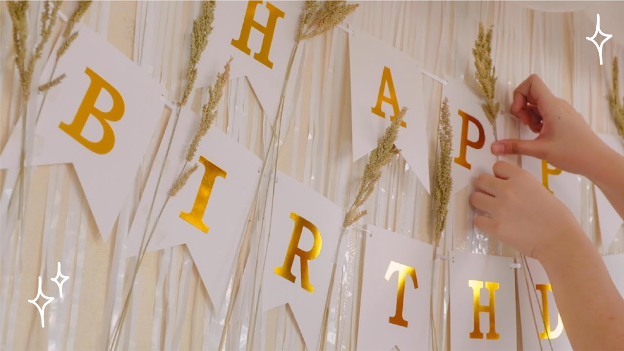 a simple birthday decoration idea at home 🕊