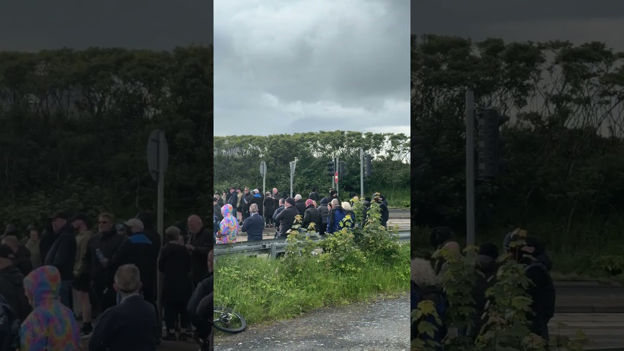 Protest in Portadown beside Asda