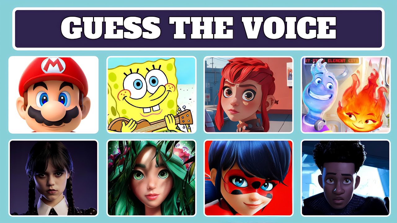 Guess Character By Their Voice? | Super Mario Bro quiz Netflix Puss In Boots Quiz, Wednesday, Nimona