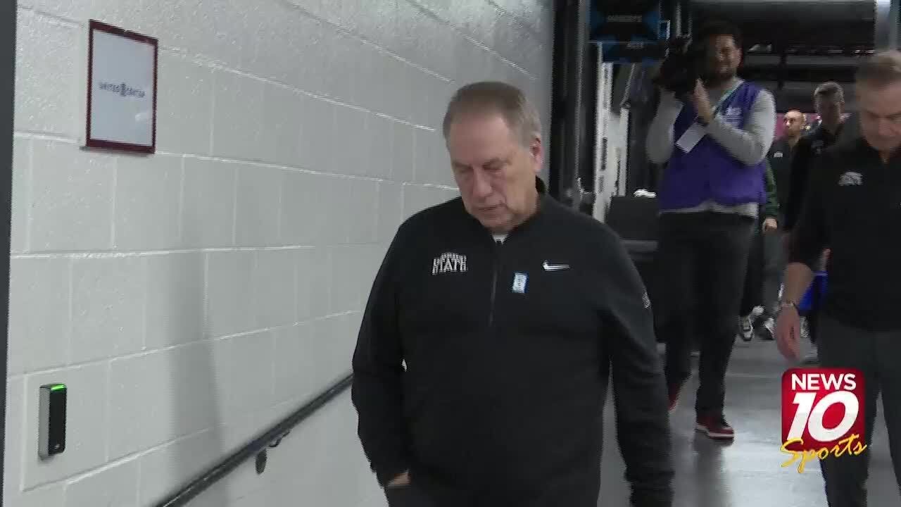 Michigan State basketball leaves the court after MSU gets eliminated from the Big Ten Tournament