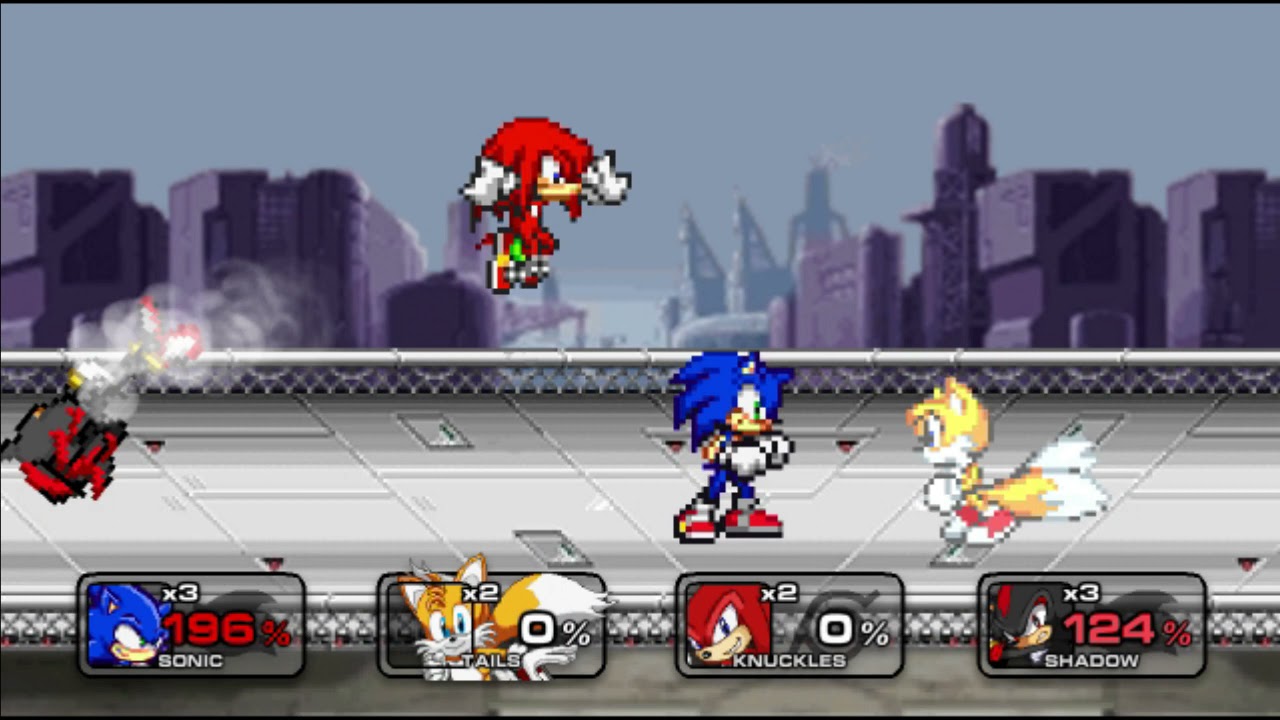 Sonic vs Tails vs Knuckles vs Shadow | SSF2 MODS