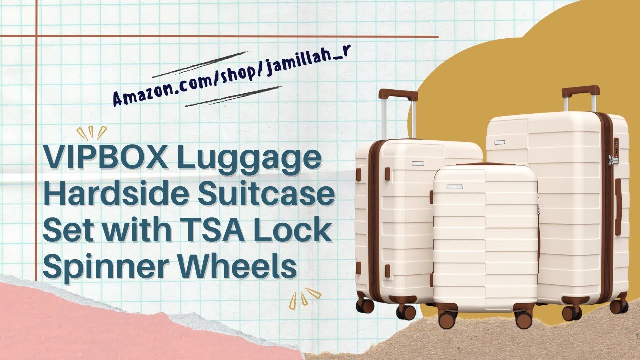3 Piece Hardside Luggage Set Review | Lightweight PC Suitcases with TSA Lock