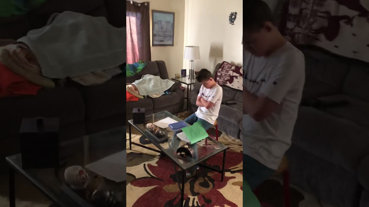 Charlie gets mad because he hast to do his summer school homework