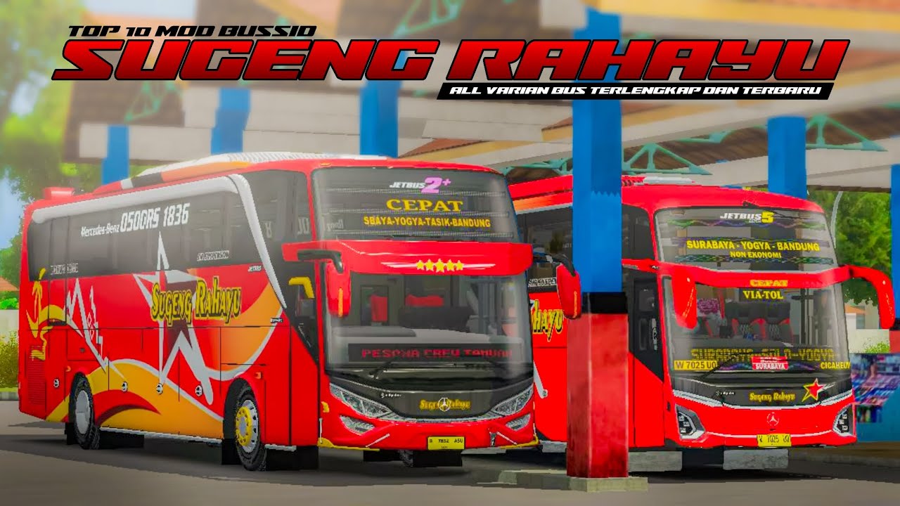 Share!!! 10 mod bussid bus SUGENG RAHAYU merah terbaru