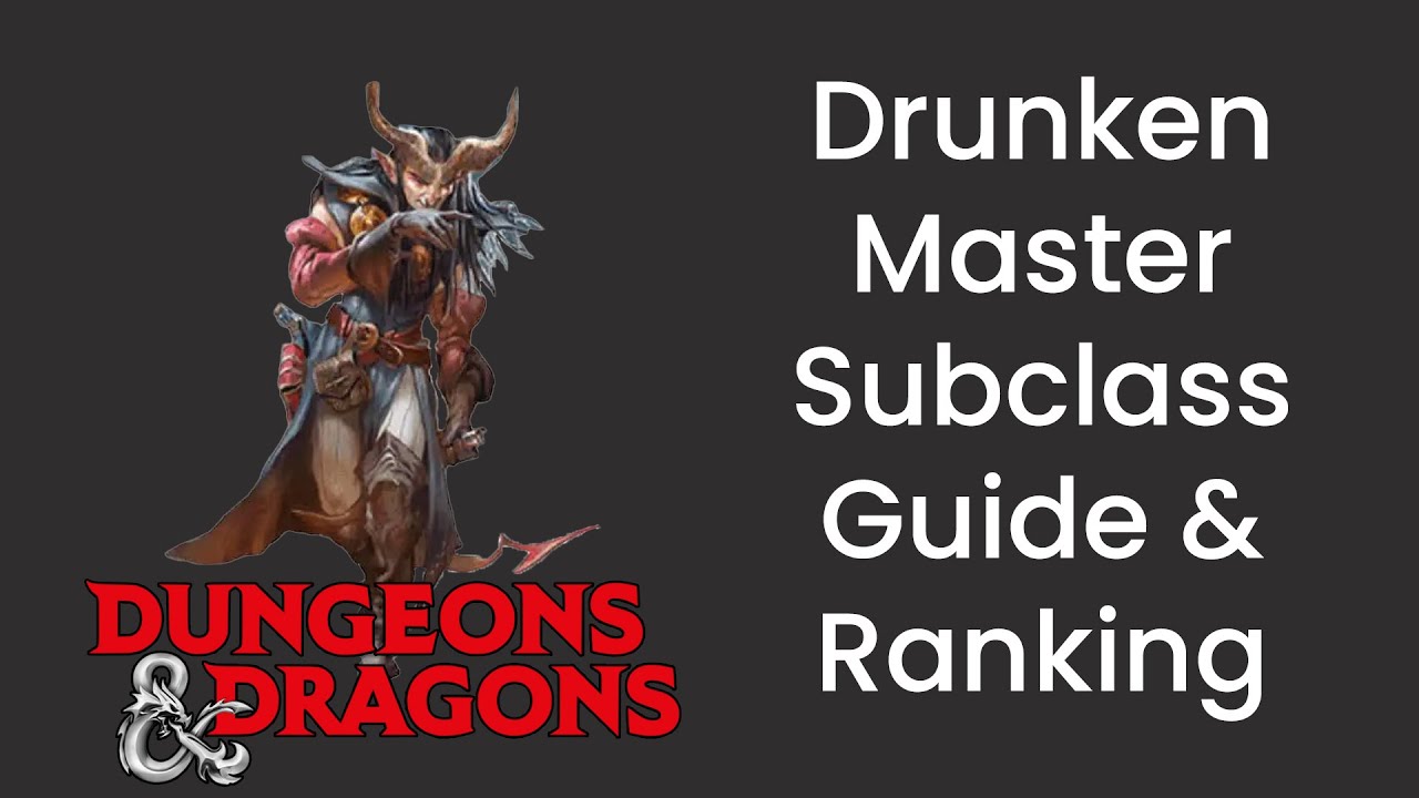 Way of the Drunken Master (Monk) Subclass Guide and Power Ranking in D&D 5e - HDIWDT