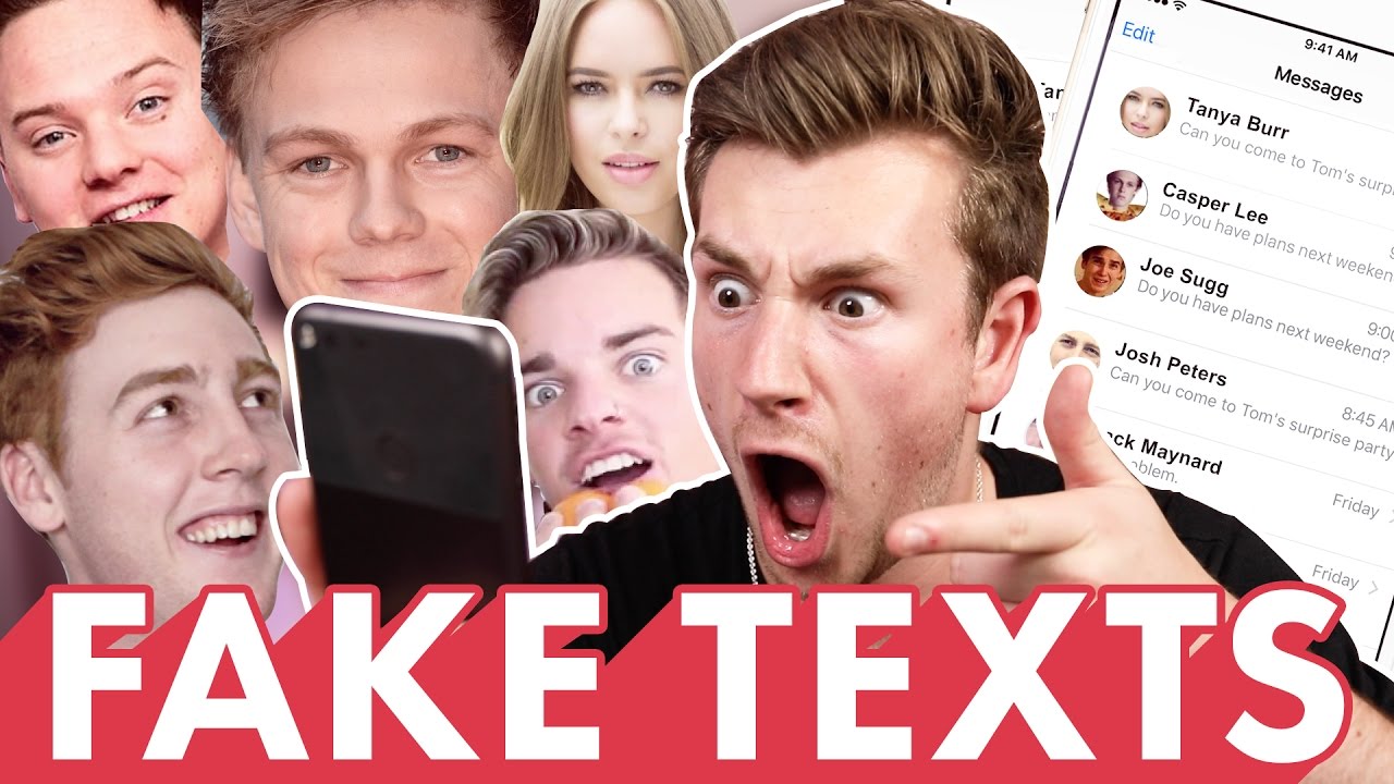 REACTING TO FAKE YOUTUBER TEXT MESSAGES (PART 2)