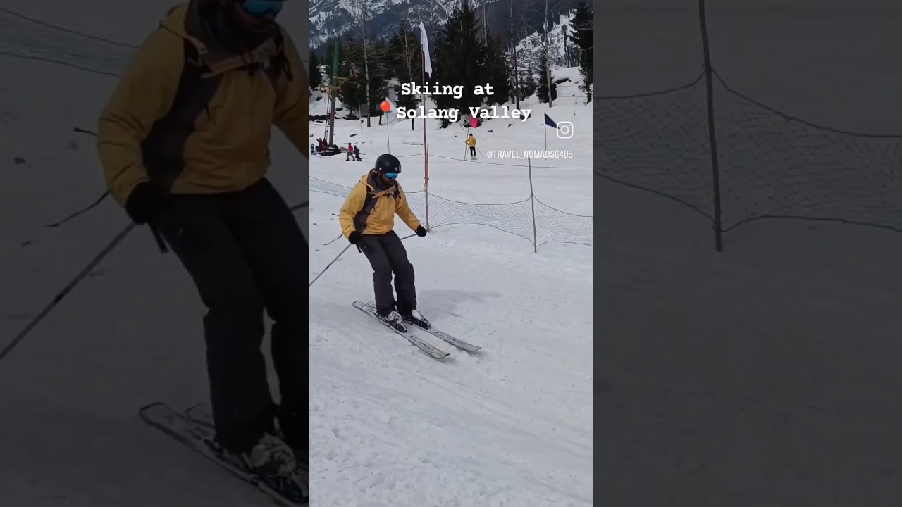 Skiing at Solang Valley Manali |#winter #games #skiing #paragliding #snow #snowfall #shimla