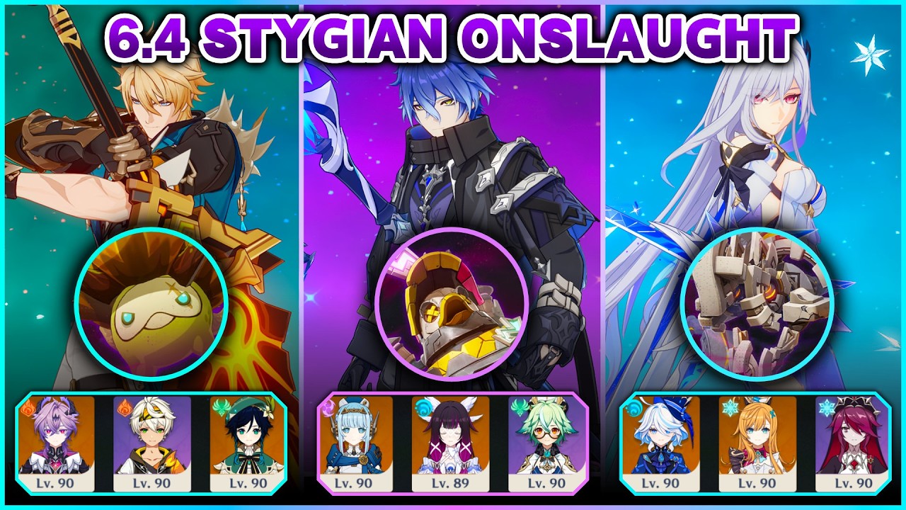 NEW Luna V Stygian Onslaught Fearless Showcase | C0 Varka - C0 Flins - C0 Skirk | Genshin Impact
