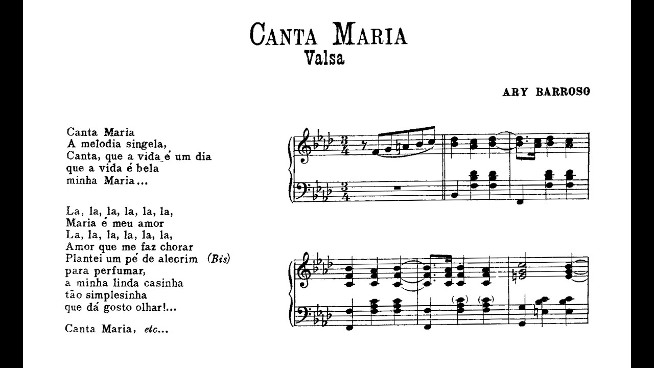 Ary Barroso - Canta Maria (Marco Bernardo, piano)
