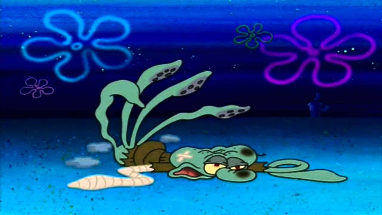Squidward gets attacked by a sea bear