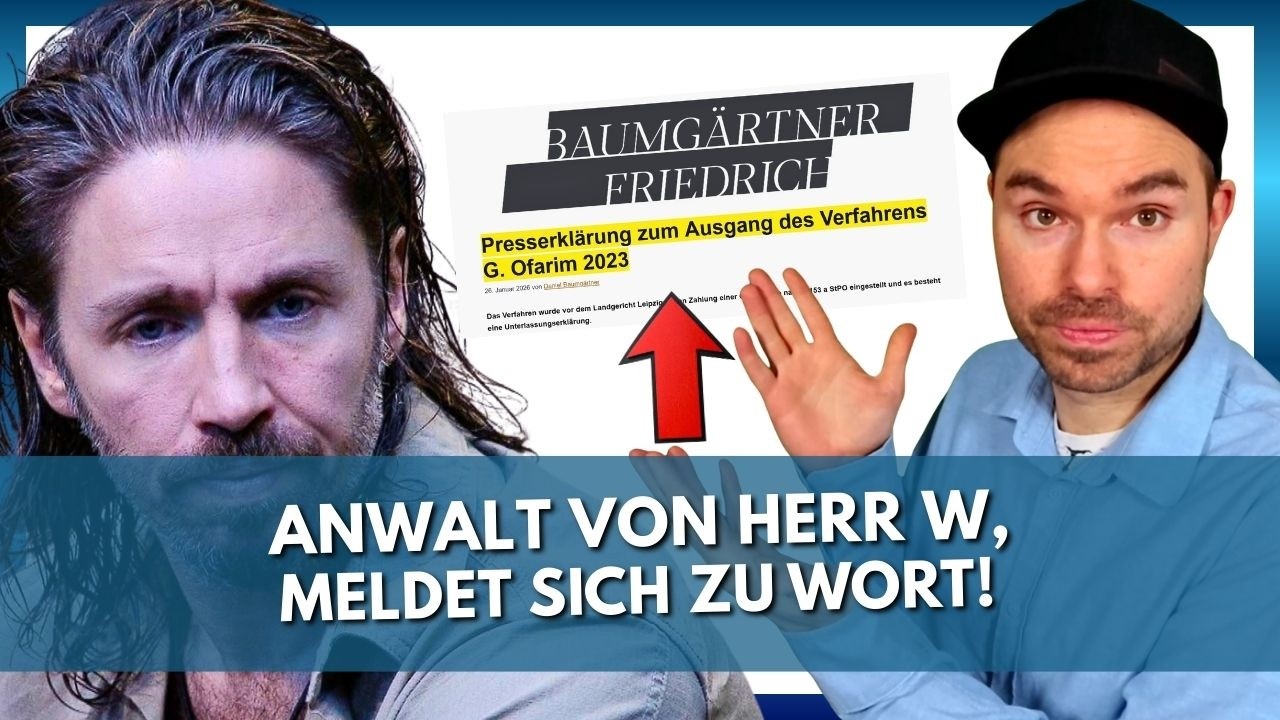 Anwalt von Herr W, äußert sich zu Gil Ofarim