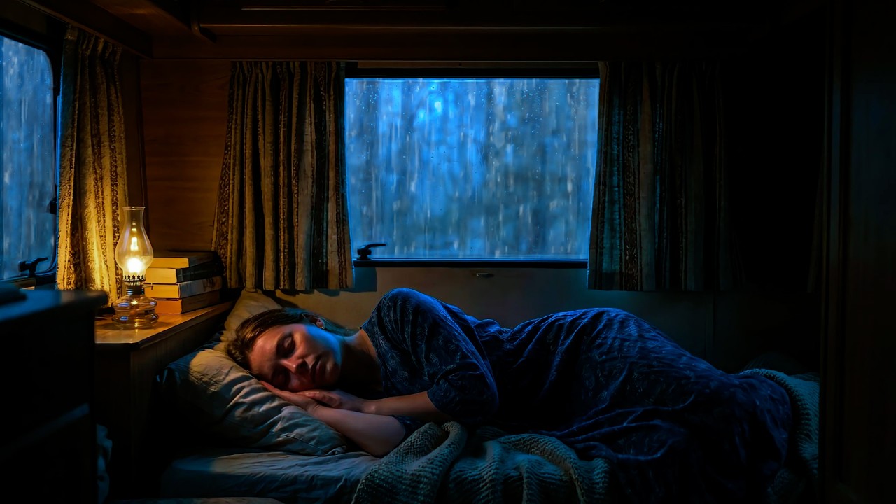 Relaxing Heavy Rain & Thunder Sounds ⛈️ Inside a Car 🚐 — Deep Sleep & Calm Night Ambience