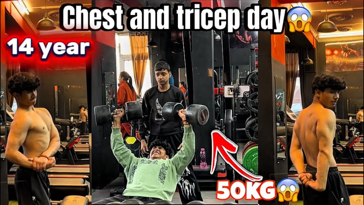 Chest and tricep day in my style 😍 Aaj to body kitni sharp Lag rahi Hai 😱￼￼