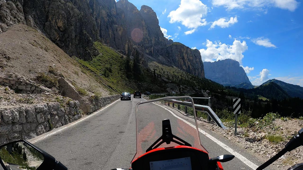 Dolomites on motorcycle
