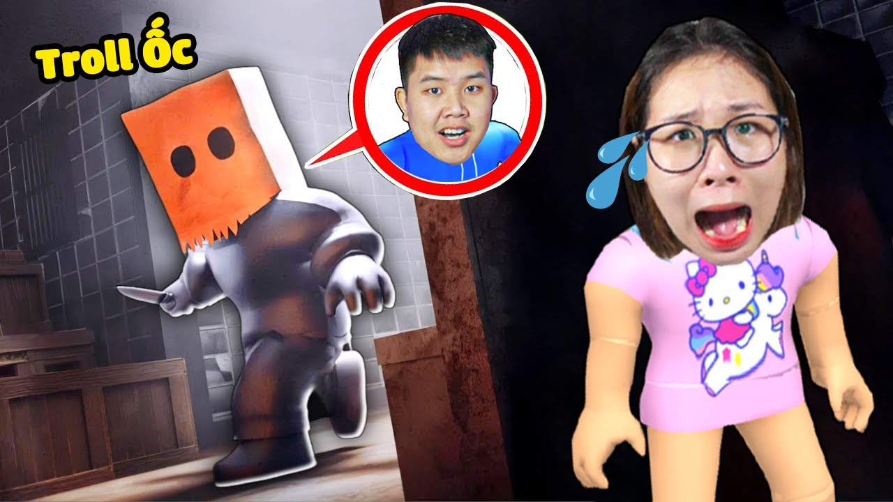 bqThanh Troll Ốc Làm S.át Nhân Đầu Hộp Giấy ?! Ốc Khóc Thét Trong Roblox Paperface