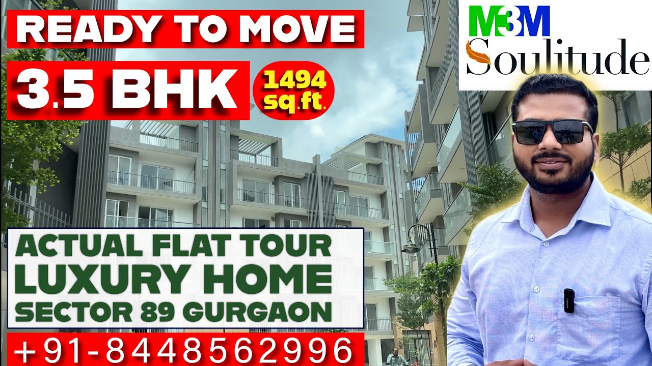 M3M Solitude 3.5BHK Actual Flat Tour 🔥 1494 Sq.ft Luxury Home | Sector 89 Gurgaon  