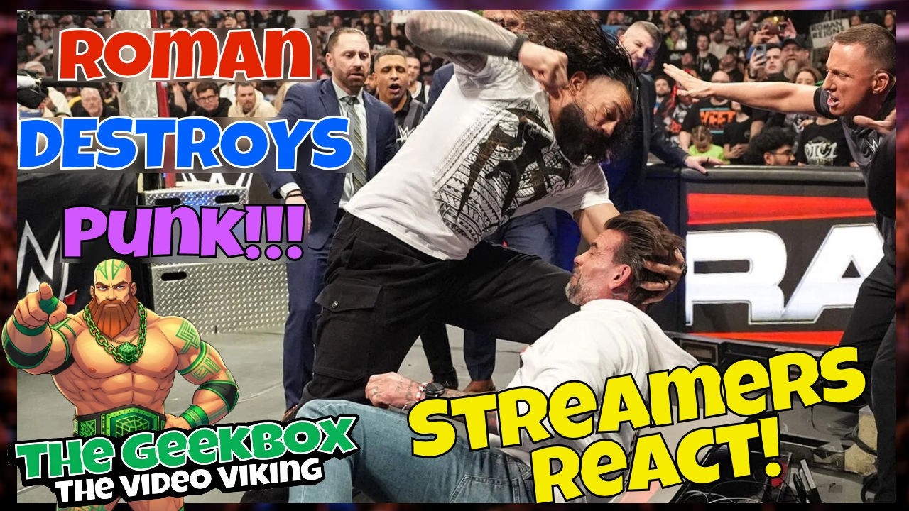 Реакция стримеров! Роман Рейнс разгромил Си Эм Панка!! #wwe #wweraw #wrestling