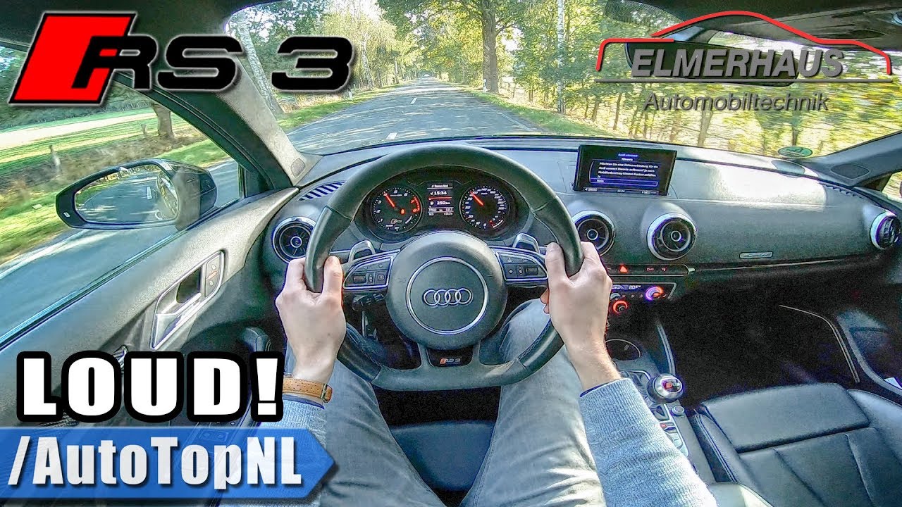 AUDI RS3 2.5 TFSI Elmerhaus LOUD! POPS & BANGS POV Test Drive by AutoTopNL