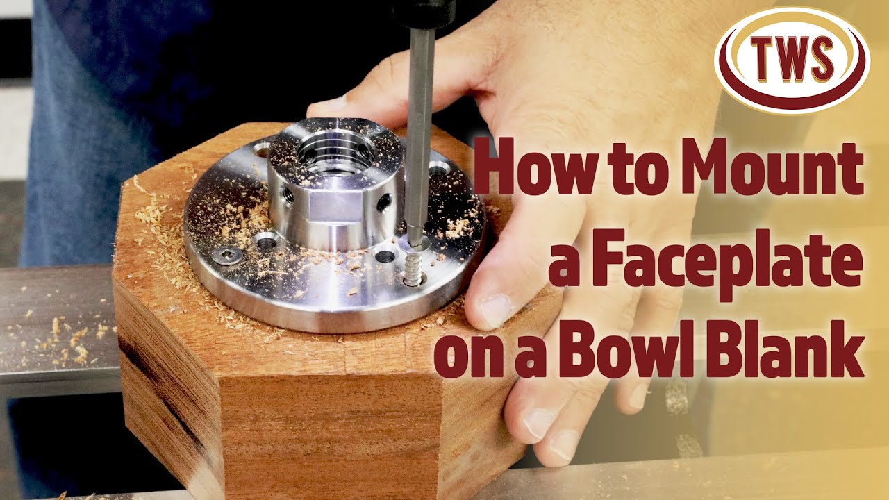 How to Mount a Faceplate on a Woodturning Bowl Blank - The Woodturning Store - Bowl Turning Video