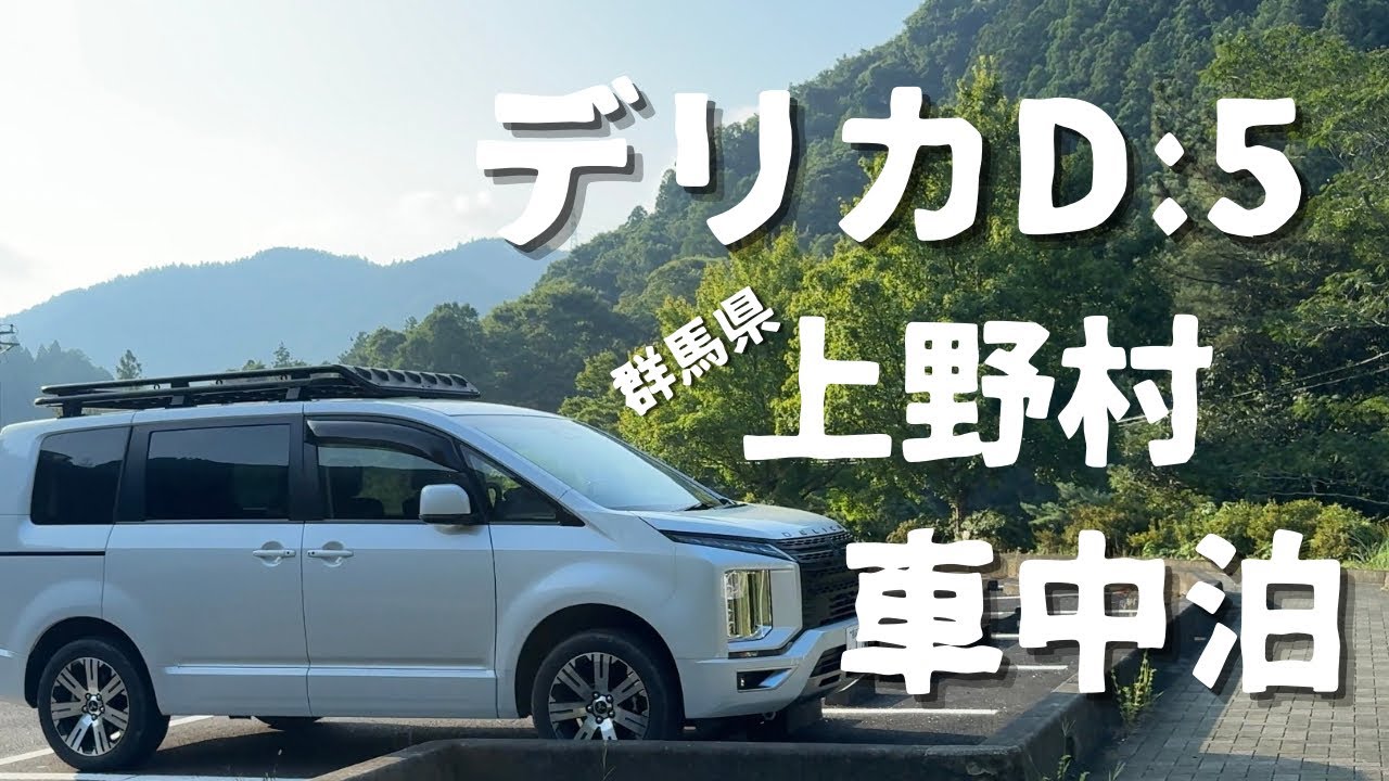 【デリカd5】自然豊かな上野村で車中泊。#川遊び #デリ丸 #道の駅 #群馬県 