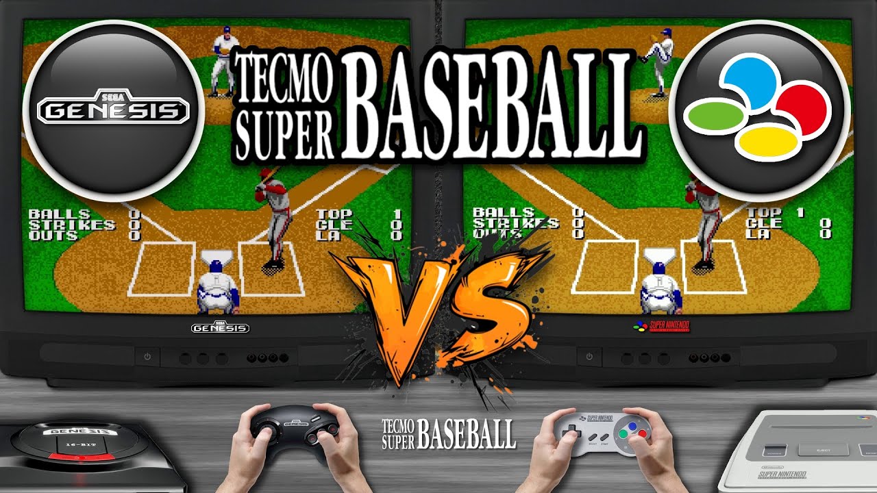 Tecmo Super Baseball 🎮 Sega Genesis vs Super Nintendo | Side-by-Side Comparison