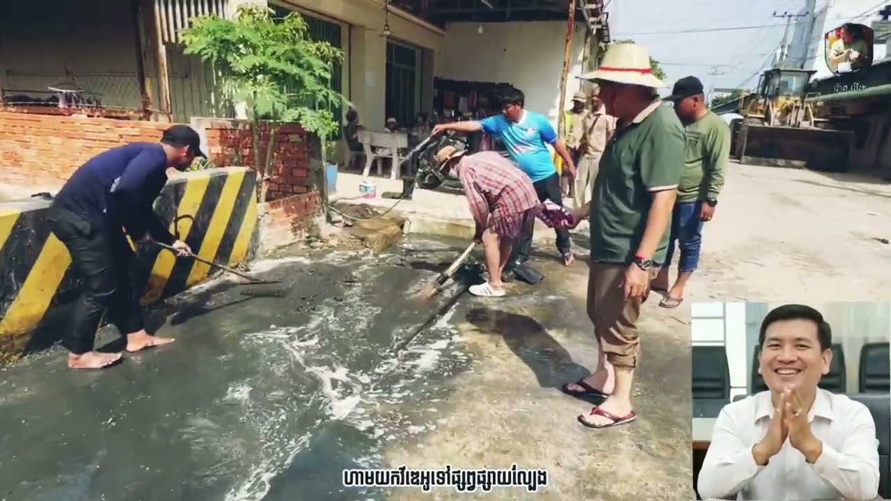 Construction Side: លោកpang Lyda ដឹងនាំក្រុមការងារស្តារប្រឡាយទឹក