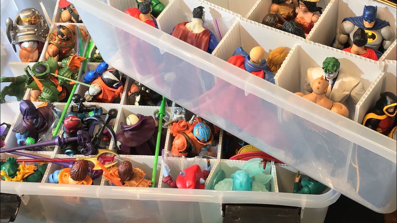 Storage box with dividers for your action figures
