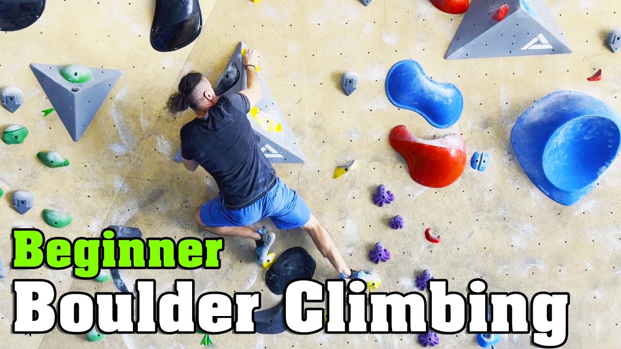 Beginner Climbing In A Boulder Climbing Gym | First Time Climbing