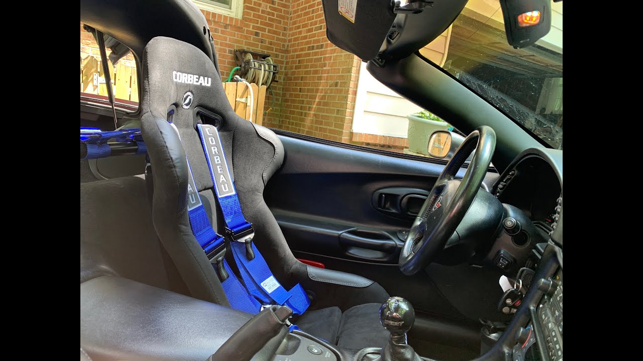 C5 Corvette: Shark Bar Harness Bar and Corbeau 5 Point Harness Install