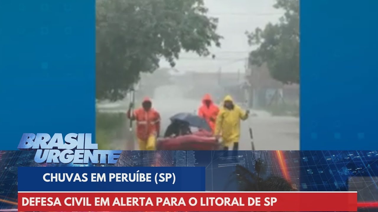 Chuva forte atinge Peruíbe, no Litoral de São Paulo | Brasil Urgente