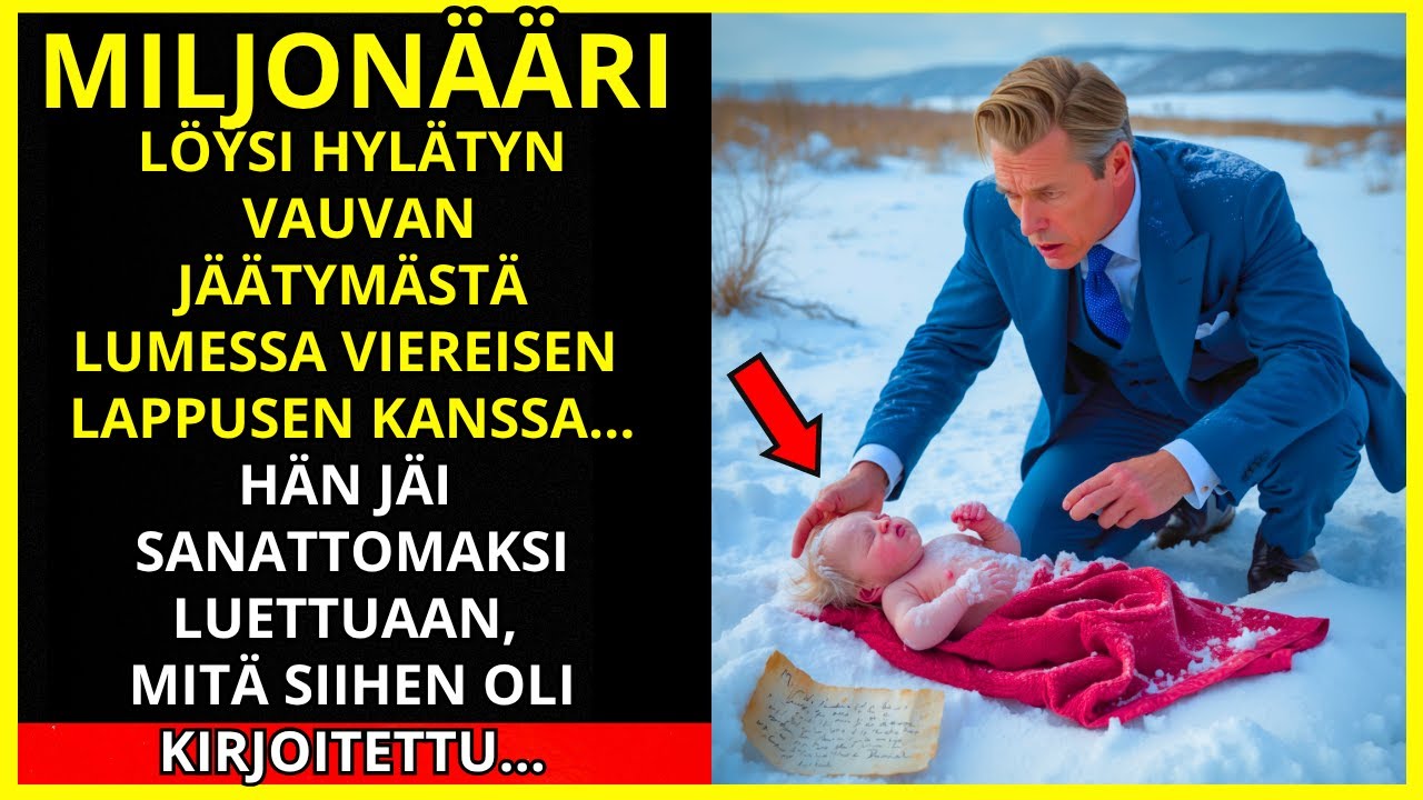 Miljonääri löysi vauvan lumesta viestin vieressä… hän jähmettyi luettuaan sen