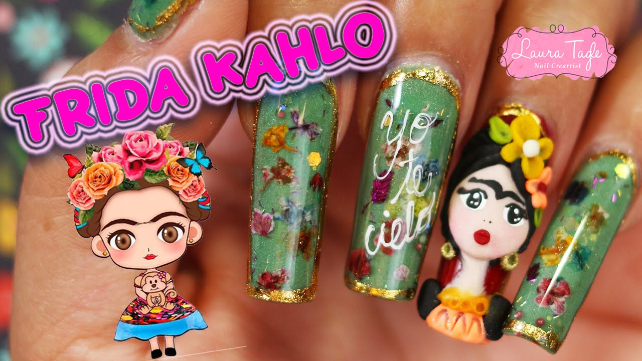 Frida Kahlo Nail Art 3D
