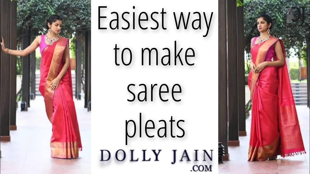 Learn the easiest way to make saree pleats | Dolly Jain Saree Draping Tips