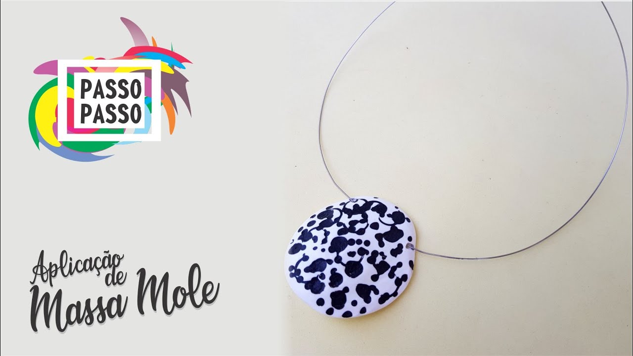 Passo a passo - Pingente com Aplicação de Massa Mole em Cerâmica Plástica/Polymer Clay