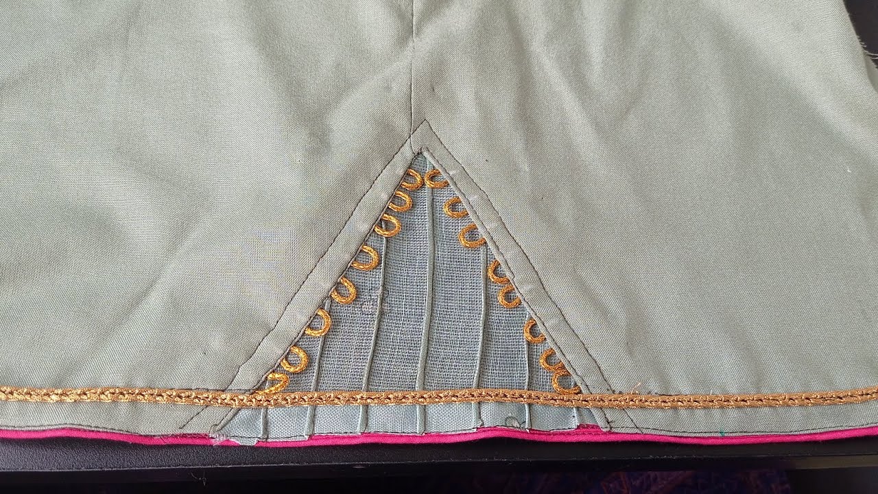 Pant bottom design cutting and stitching 