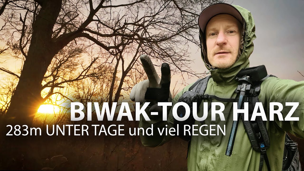 Biwaktour Harz 🟢 Wandern bei Dauerregen und unter Tage 🟢 Overnighter