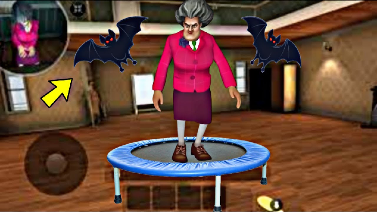 المعلمة الشريرة و مقلب الخفاش l لعبة المعلمة الشريرة scary teacher 3d