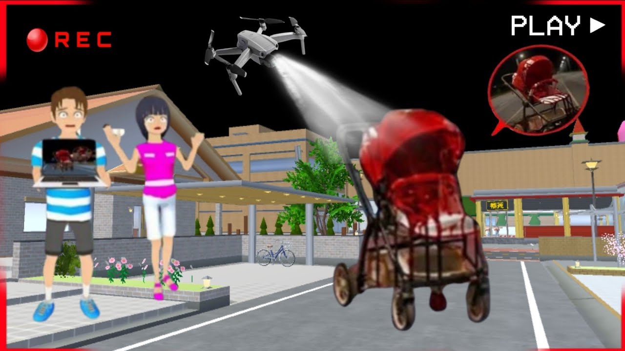 Yuta mio PANIK CCTV Merekam STROLLER BAYI BERDARAH D4R4H DI Depan Rumah 😭😱||sakura school simulator 