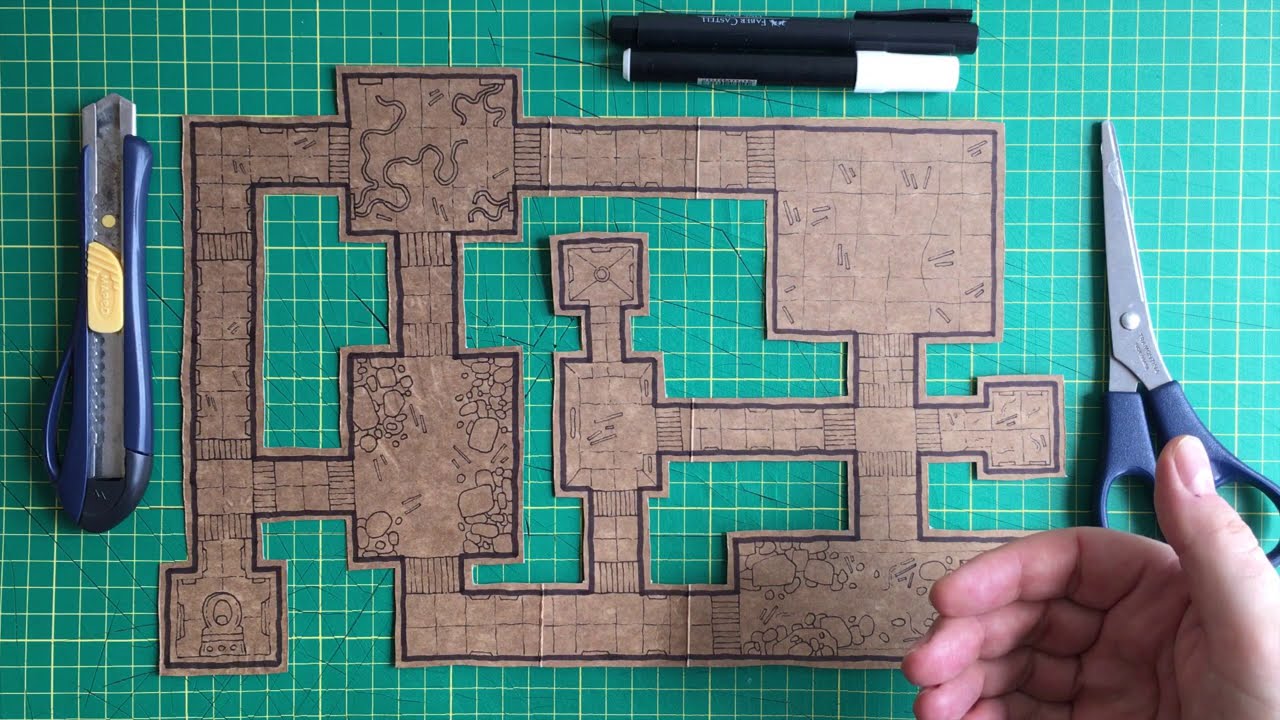 Como fazer dungeon tiles de cartão 🔥 RPG