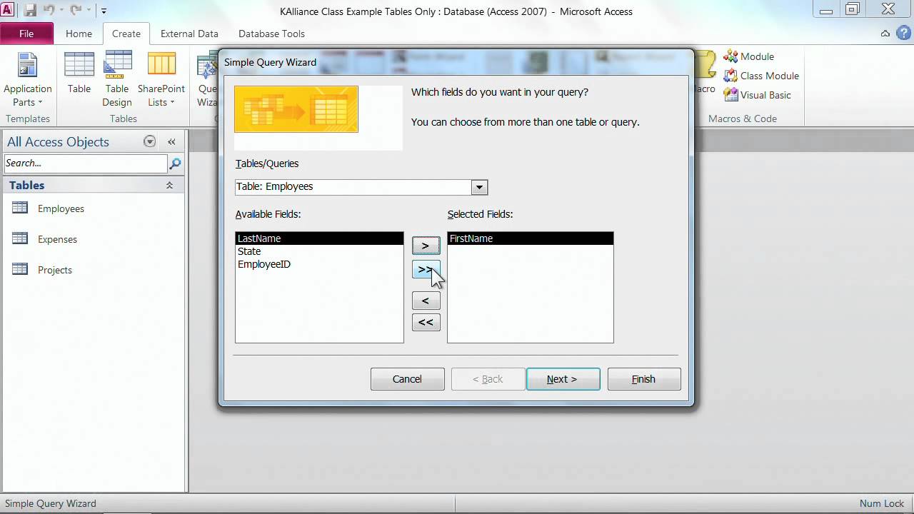 Microsoft Access 2010 Tutorial: Create a Select Query Using the Wizard | K Alliance