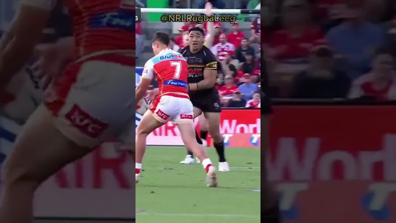 Epic Charge down By Moses Leota | Watch What happens Next #nrl #rugbyleague